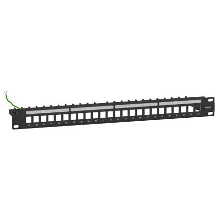 Panneau de brassage 19p -1U- pour 24 connecteurs RJ45 STP